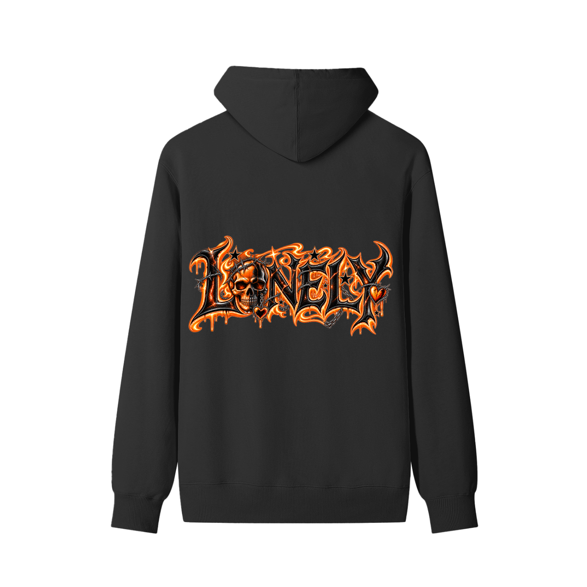 LONELY,WOMEN,HOODIE,ORANGE
